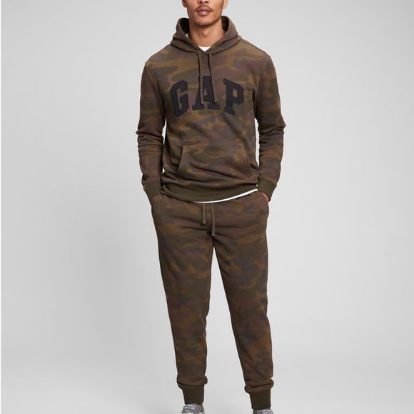 GAP Other - GAP Logo Pullover Hoodie Camo Green Fleece Cotton Men’s Size 215206-02-1